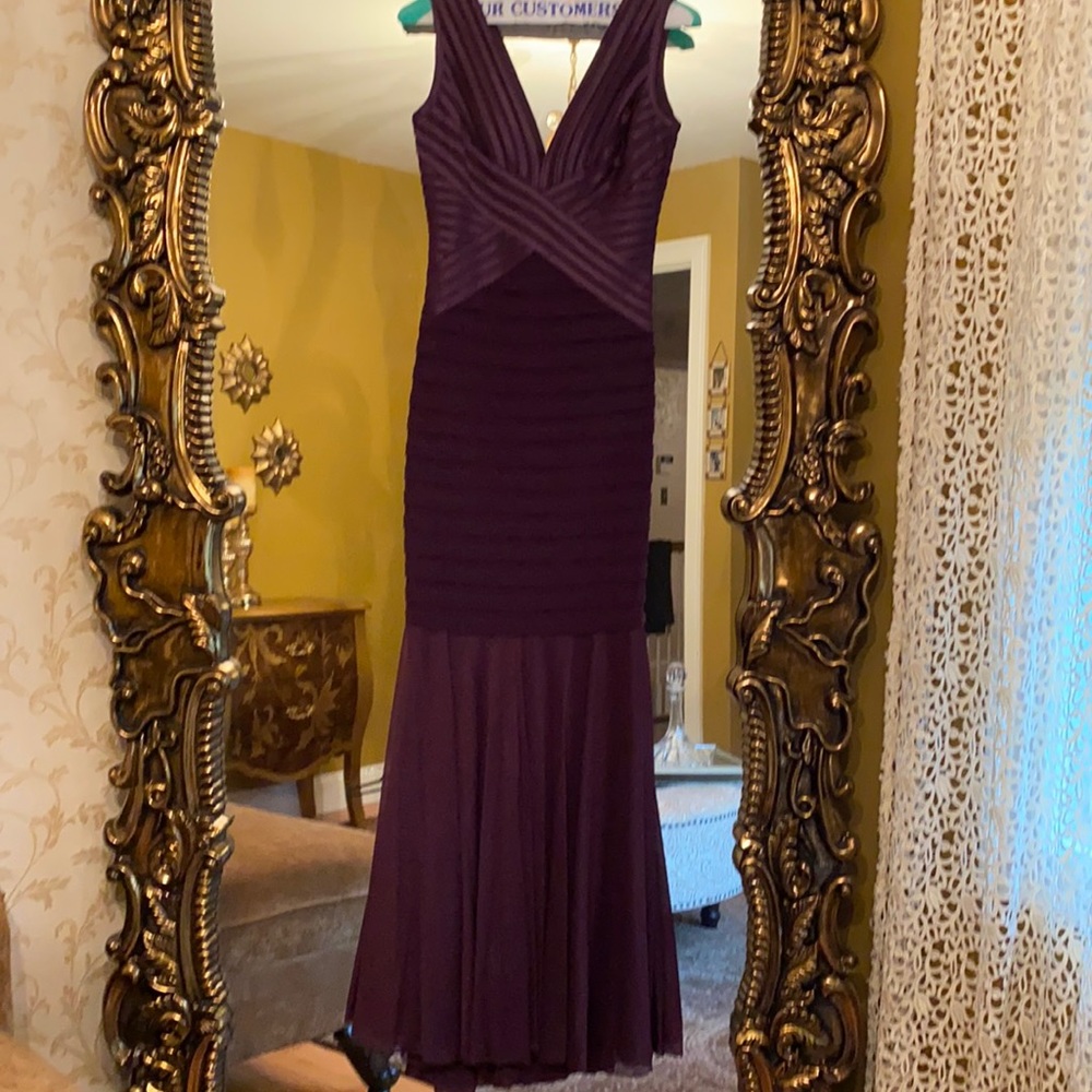 Purple long evening gown
